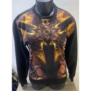 Black Smith Pharaoh King Tut‎ Egyptian Crewneck Pullover Medium Y2K